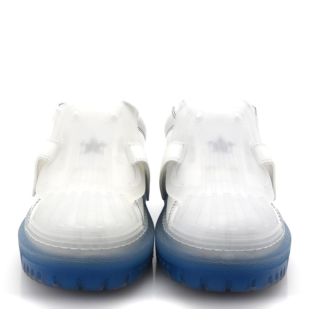 Calfskin Clear Rubber Dior-ID Platform Sneakers 36.5 White Deep Blue