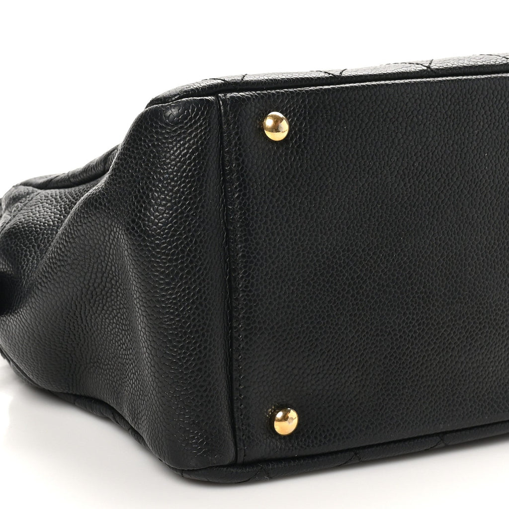 Caviar Quilted Petit Timeless Tote PTT Black