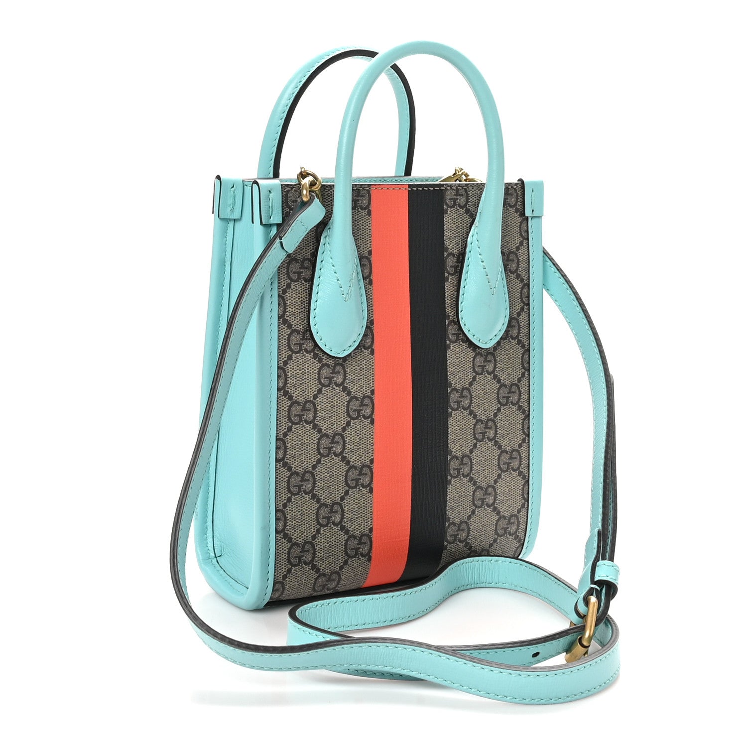 GG Supreme Monogram Textured Dollar Calfskin Web Gucci Tiger Mini Retro Interlocking G Tote Bag Beige Blue Orange New Shamarock