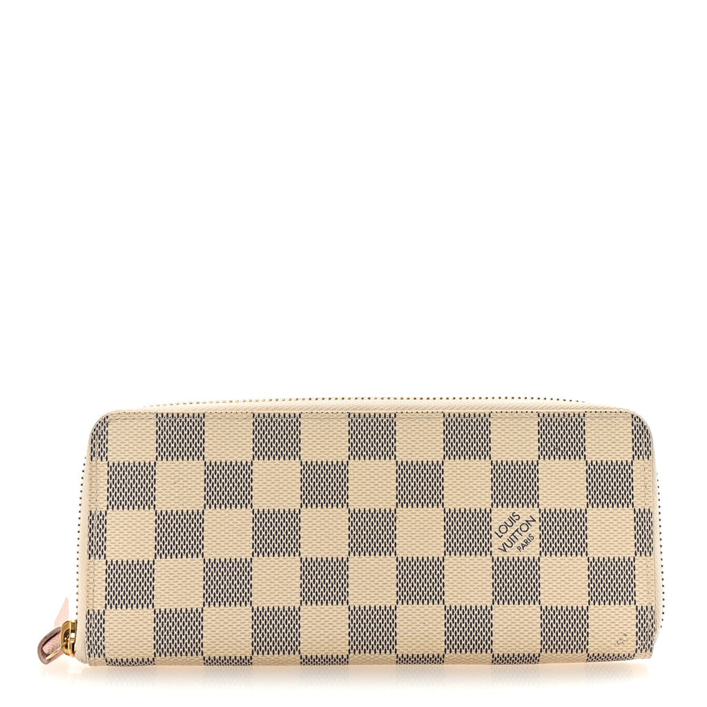 Damier Azur Clemence Wallet Rose Ballerine