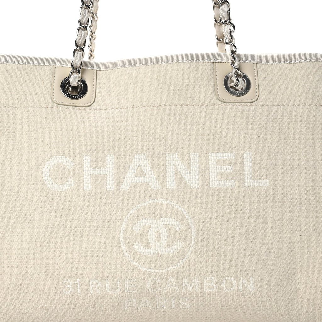 Mixed Fibers Small Deauville Tote White