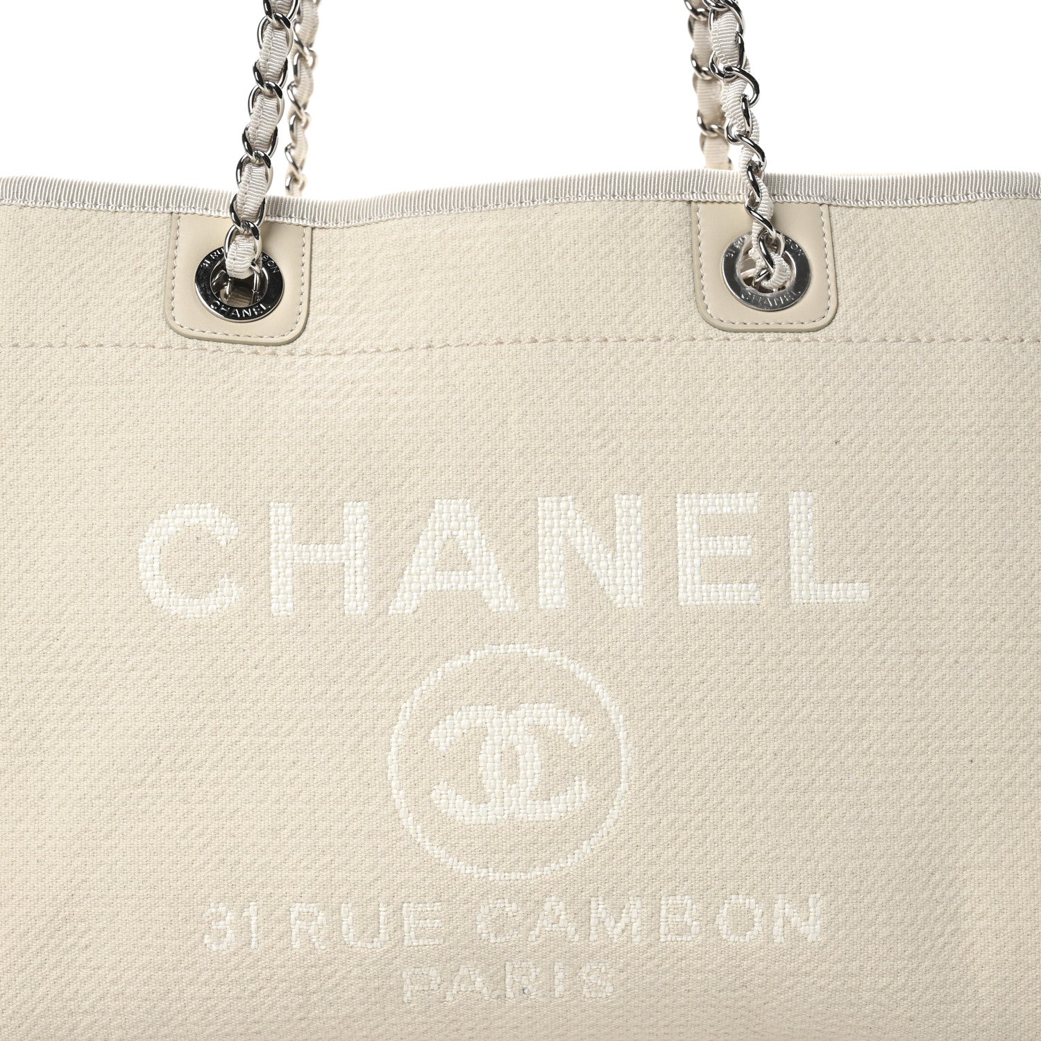 Mixed Fibers Small Deauville Tote White