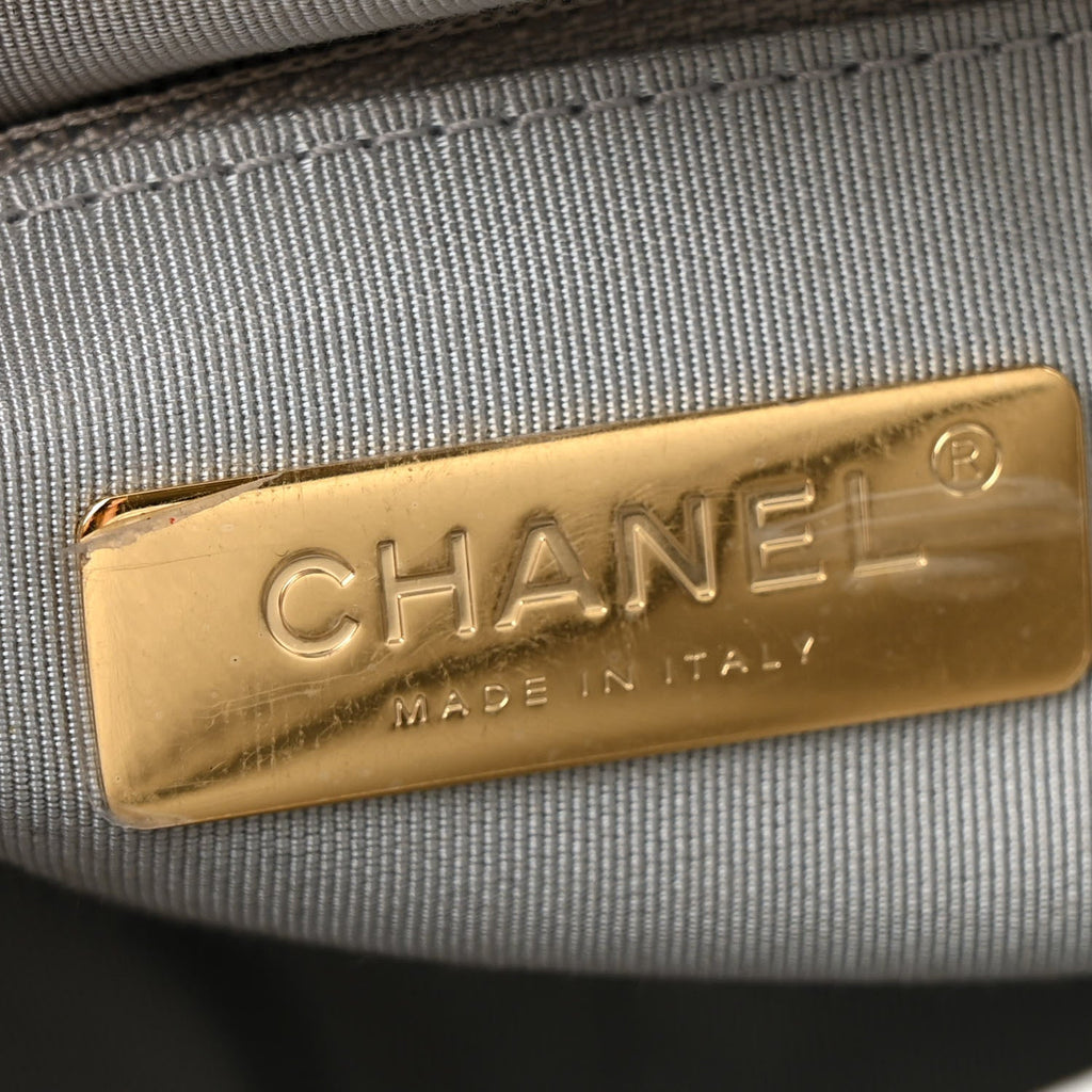 Metallic Lambskin Quilted Medium Chanel 19 Flap Silver