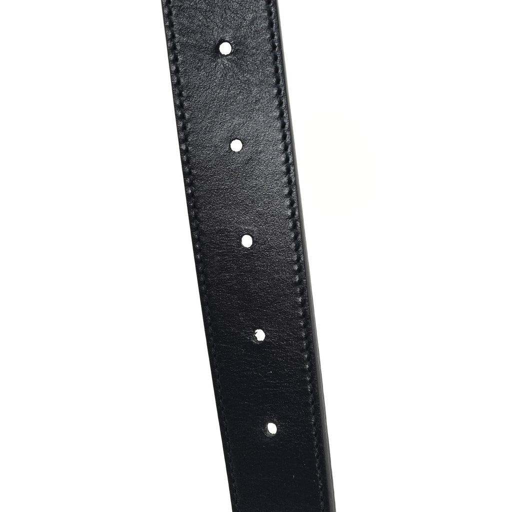 GG Supreme Monogram Plutone Calfskin Palladium Double G Reversible 30mm Belt 75 30 Beige Ebony Black