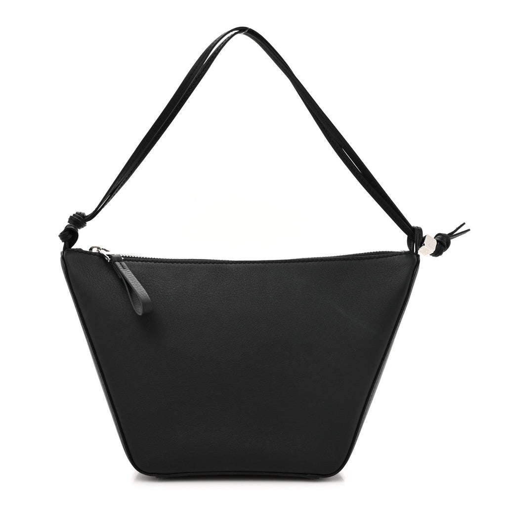 Calfskin Mini Hammock Hobo Black