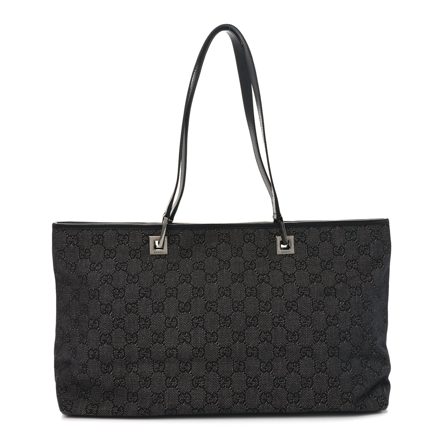 Denim Monogram Tote Black