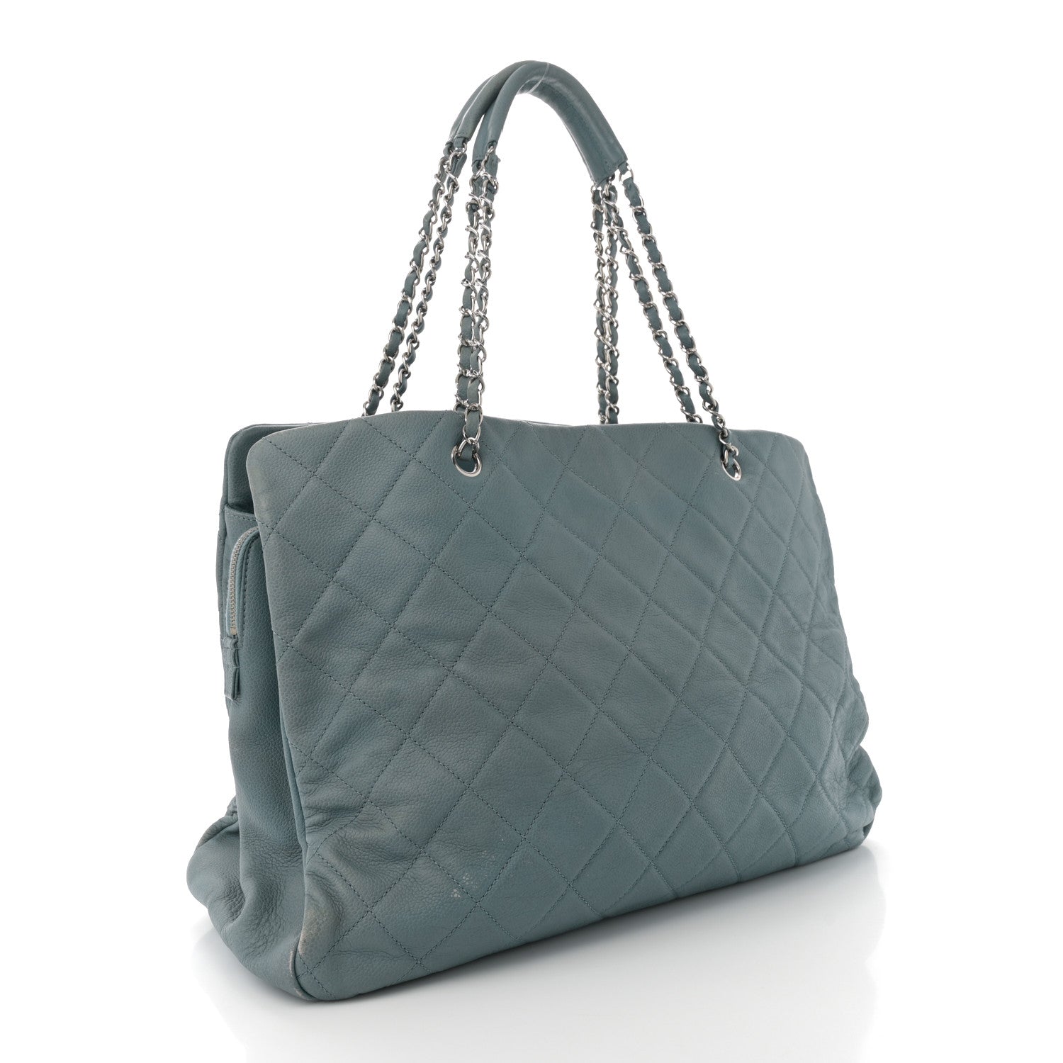 Caviar Quilted Timeless CC Tote Blue