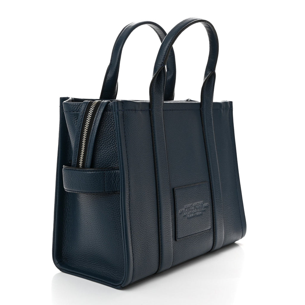 Grained Calfskin Medium The Tote Bag Blue Sea