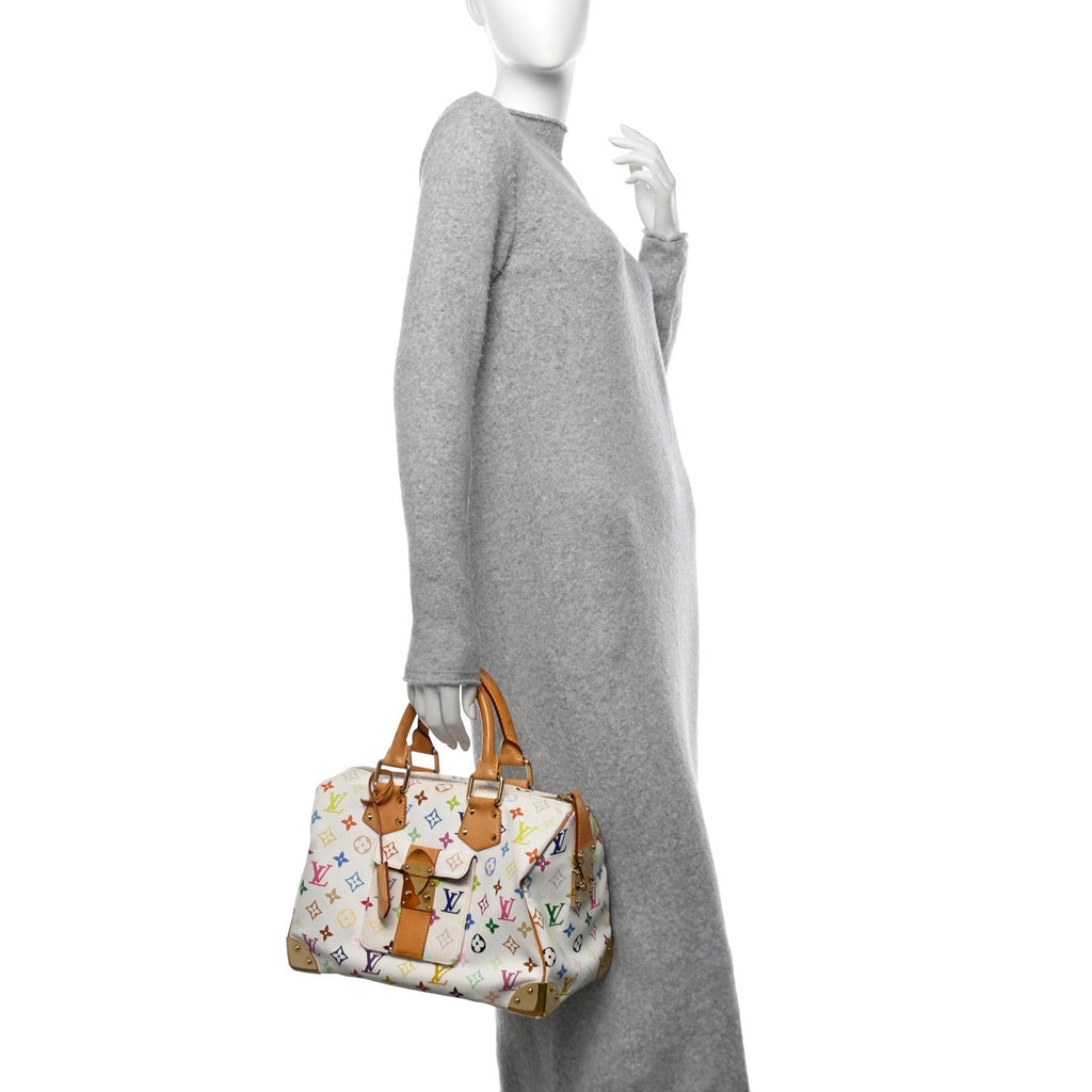 Monogram Multicolor Speedy 30 White