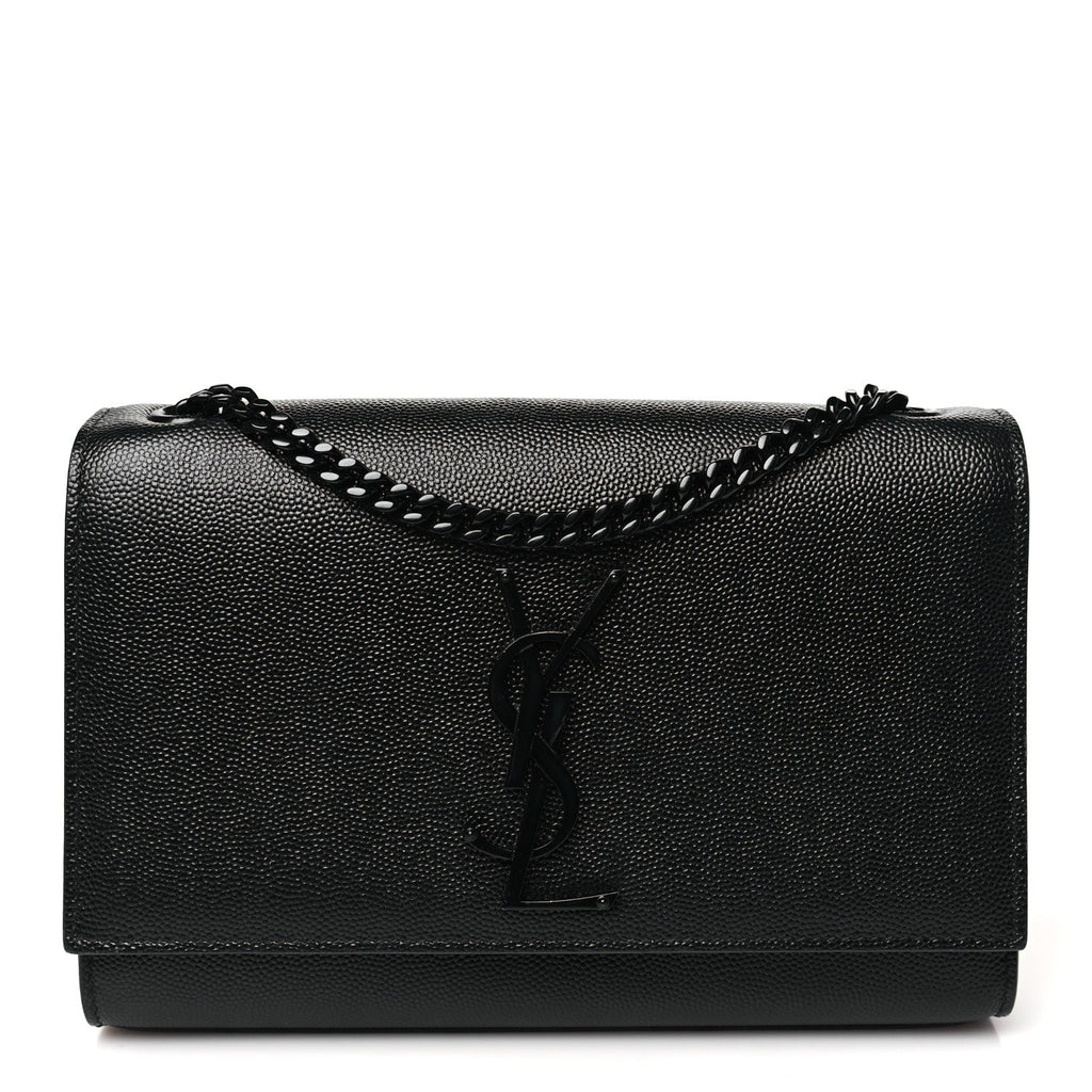 Grain De Poudre Small Monogram Monochrome Kate Satchel Black