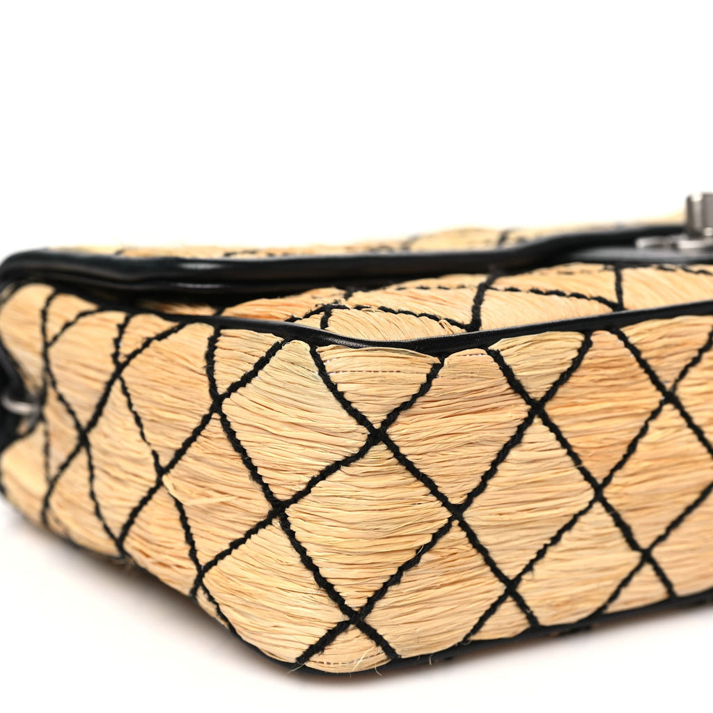 Straw Diamond Stitch Flap