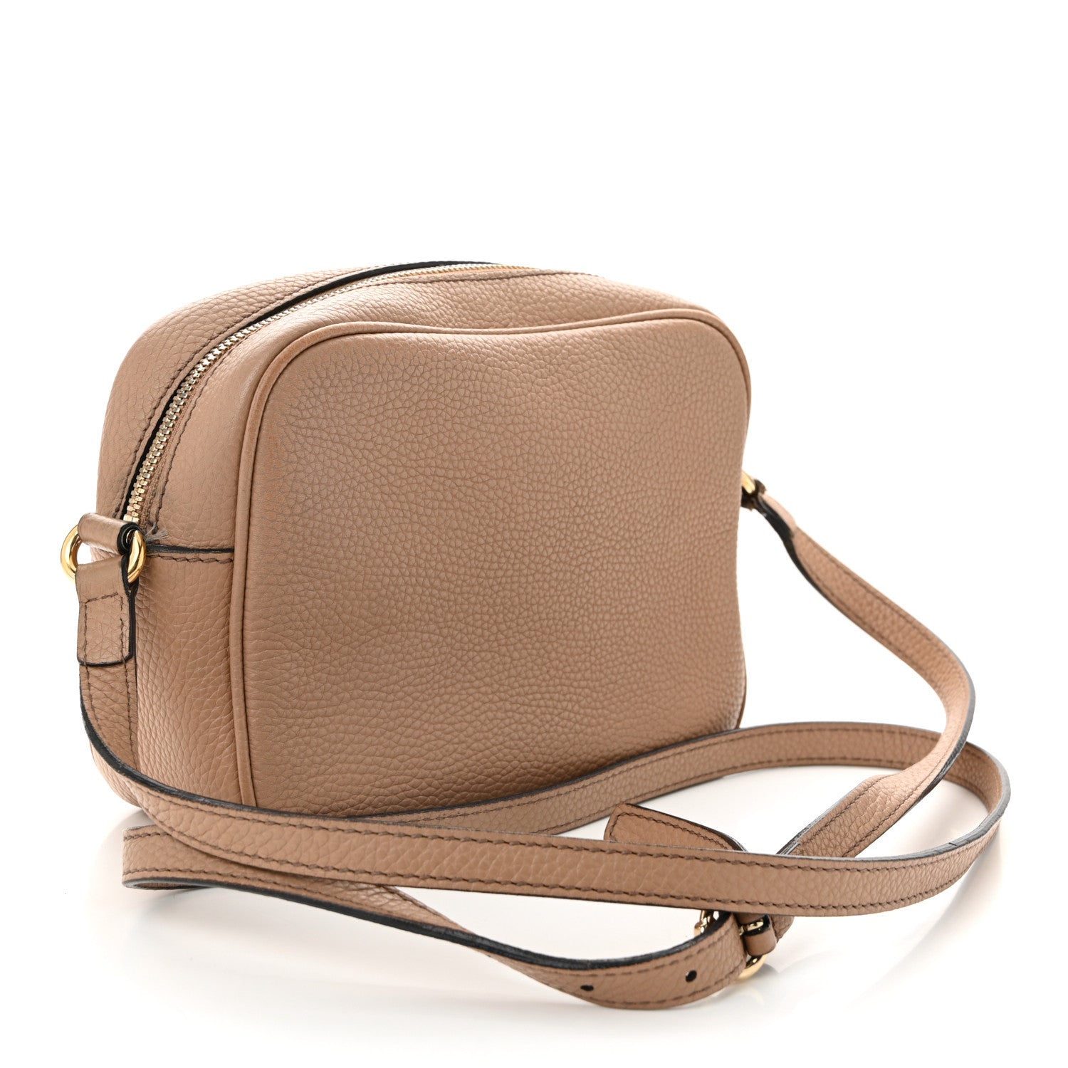 Pebbled Calfskin Small Soho Disco Bag Camelia