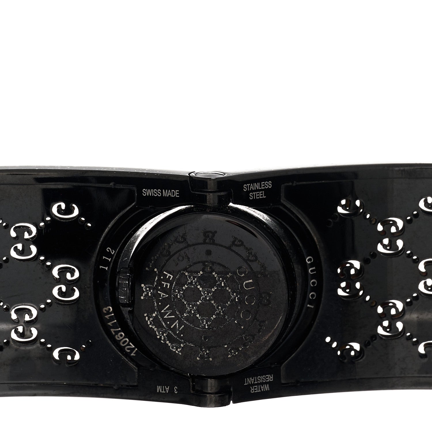 PVD Stainless Steel Black Diamond 23mm Twirl Quartz Watch Black
