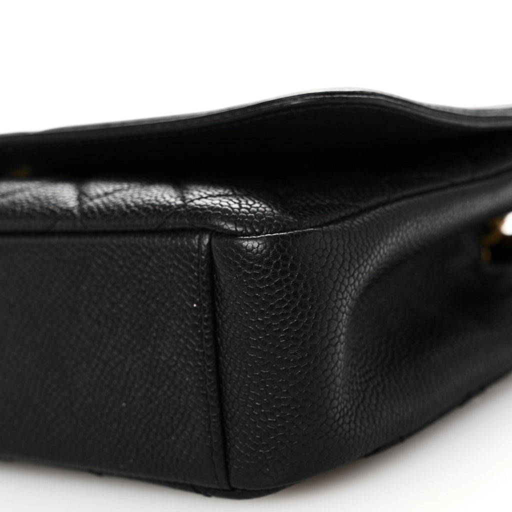 Caviar Quilted Medium CC Filigree Flap Black