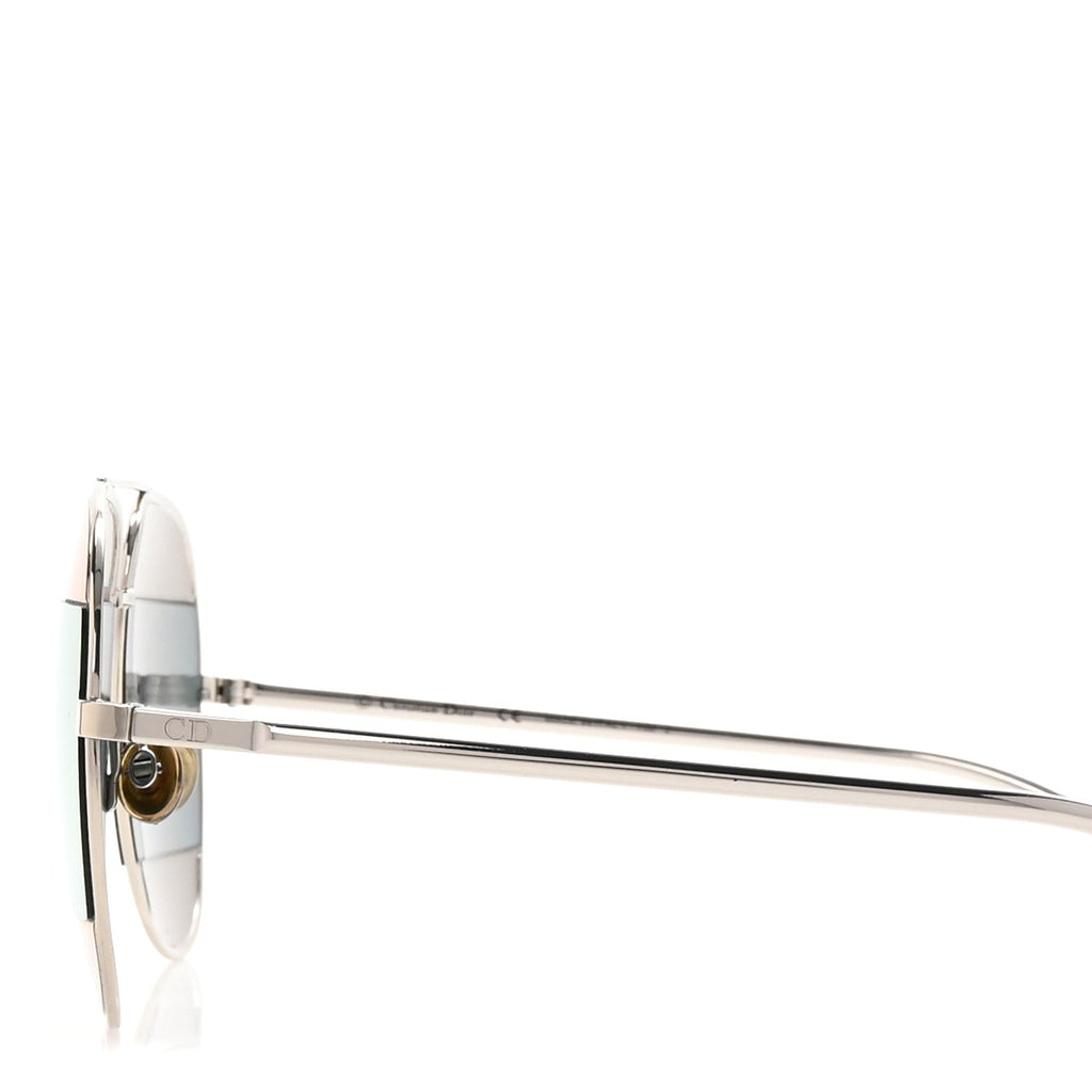Split 1 Aviator Sunglasses Silver Blue