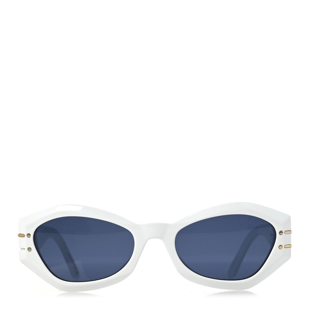 Acetate DiorSignature B1U Butterfly Sunglasses White