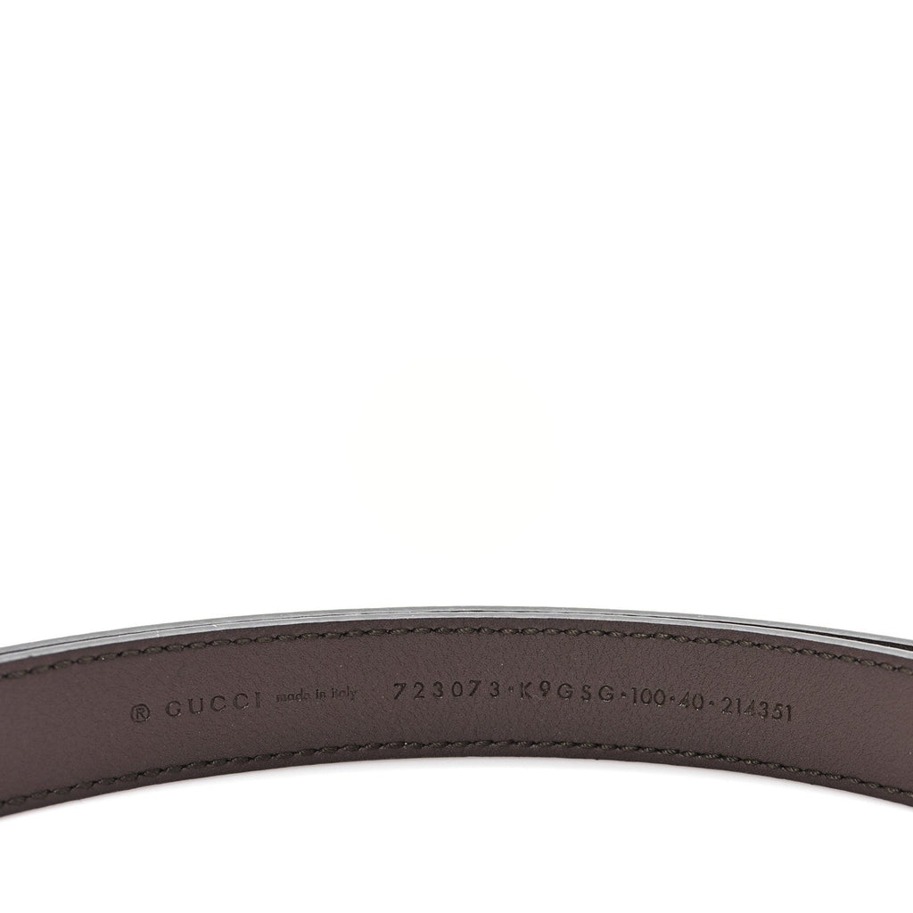 GG Supreme Monogram Textured Dollar Calfskin Blondie 30mm Belt 100 40 Beige Ebony New Acero