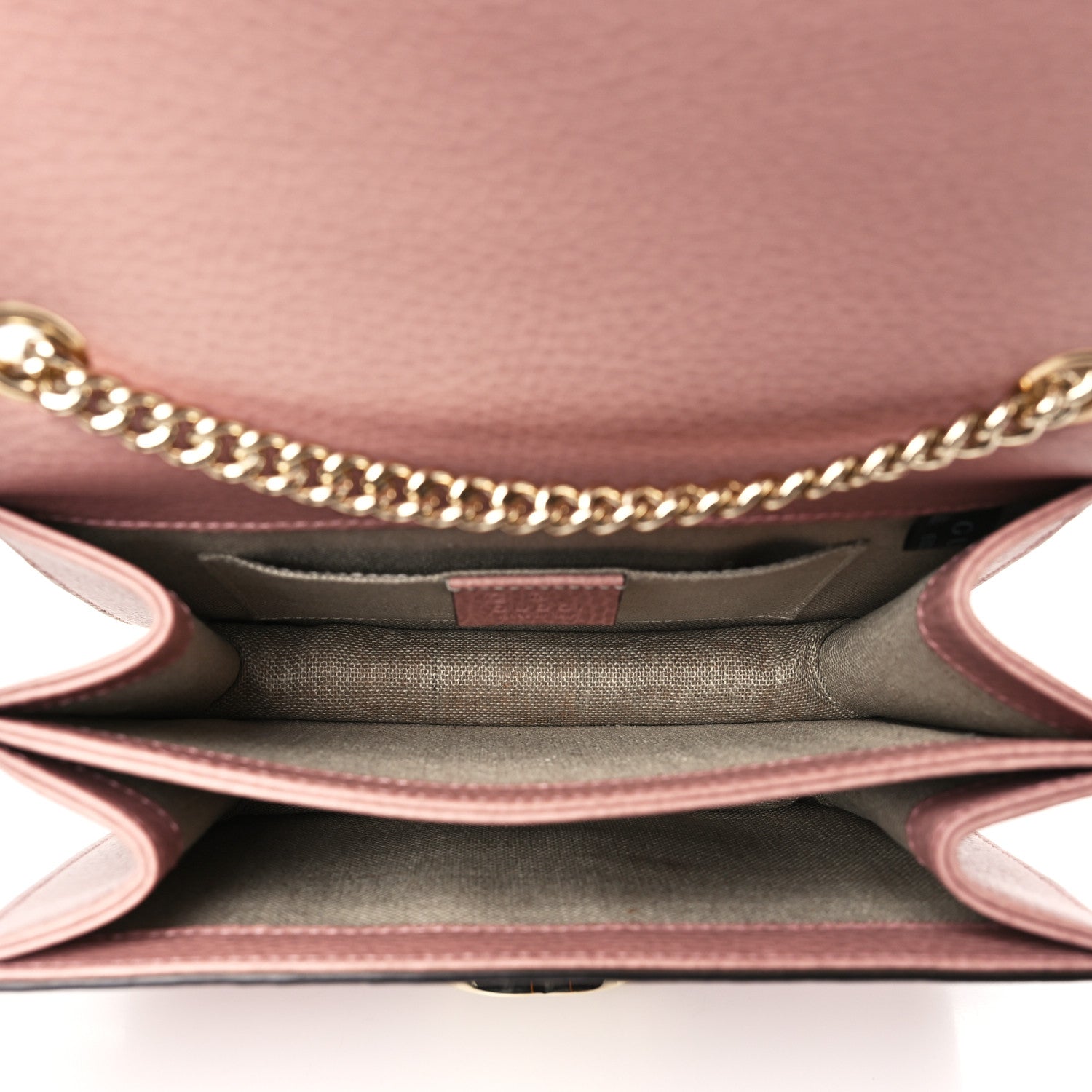 Dollar Calfskin Small Interlocking G Shoulder Bag Soft Pink