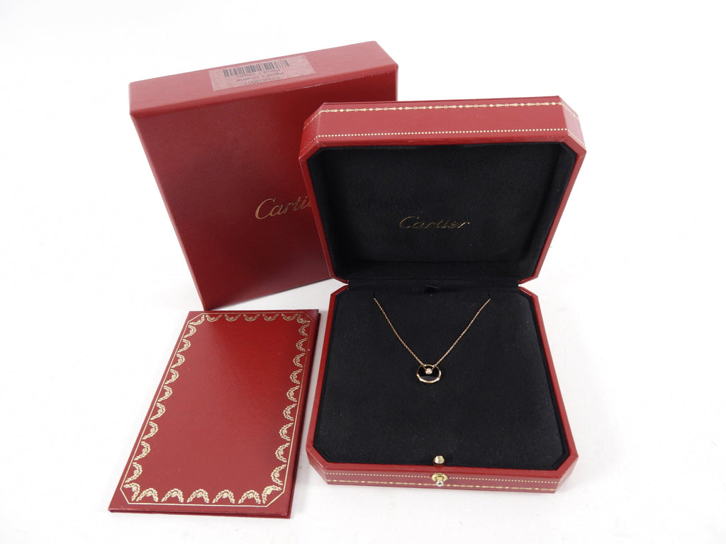Cartier Amulette de Cartier 18k Gold with Diamond and Onyx Necklace