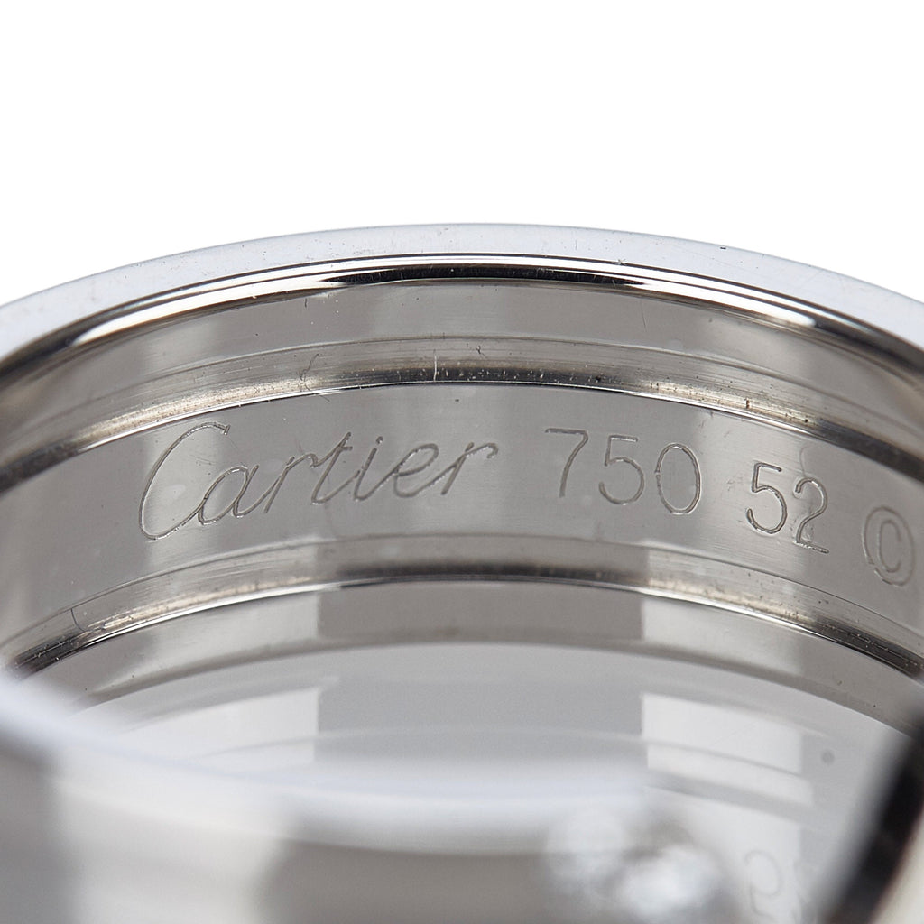 Cartier C de 18k White Gold Diamond Band Ring - 52 / 6