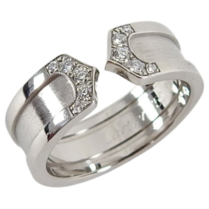Cartier C de 18k White Gold Diamond Band Ring - 52 / 6