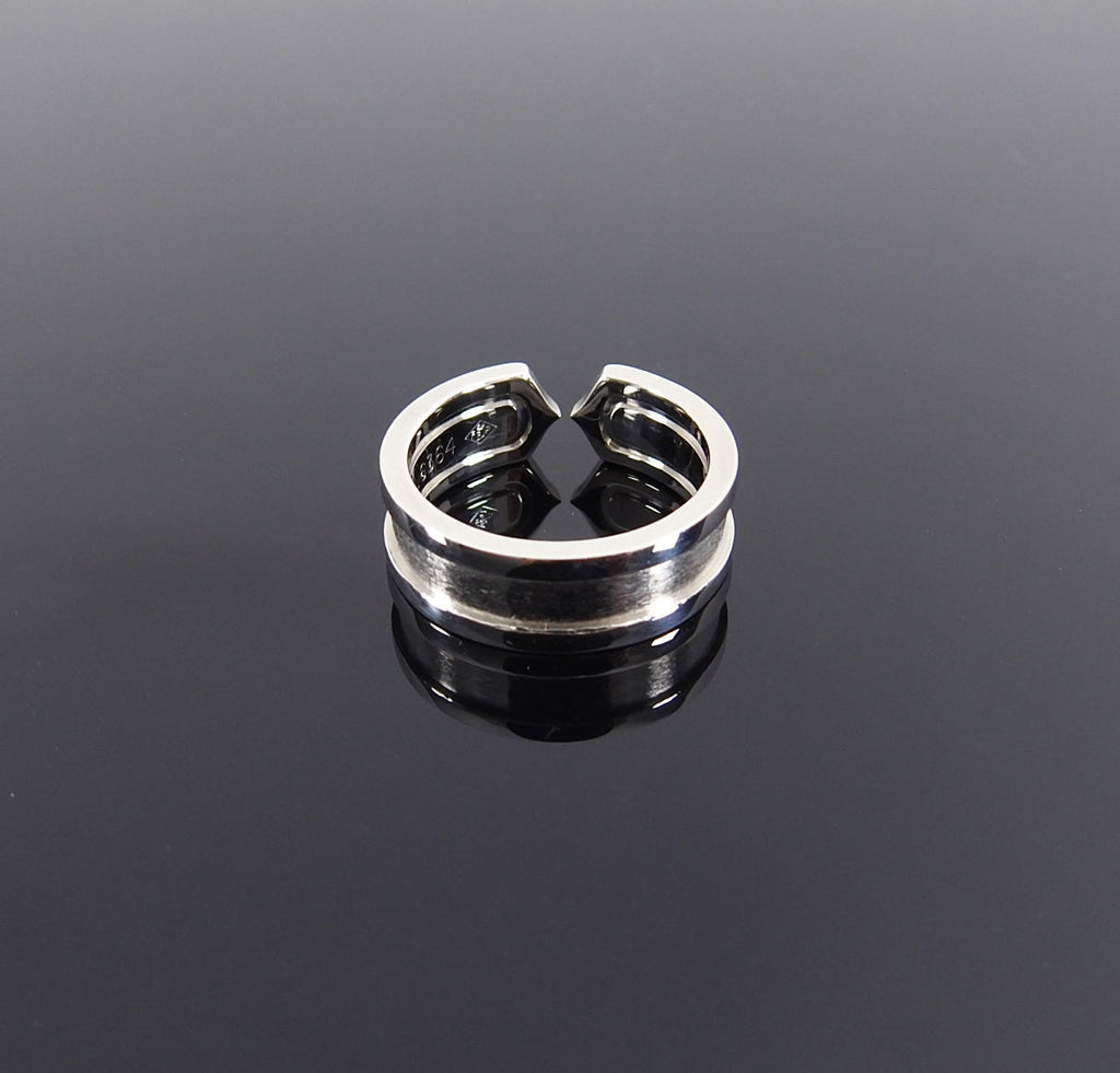 Cartier C de 18k White Gold Diamond Band Ring - 52 / 6