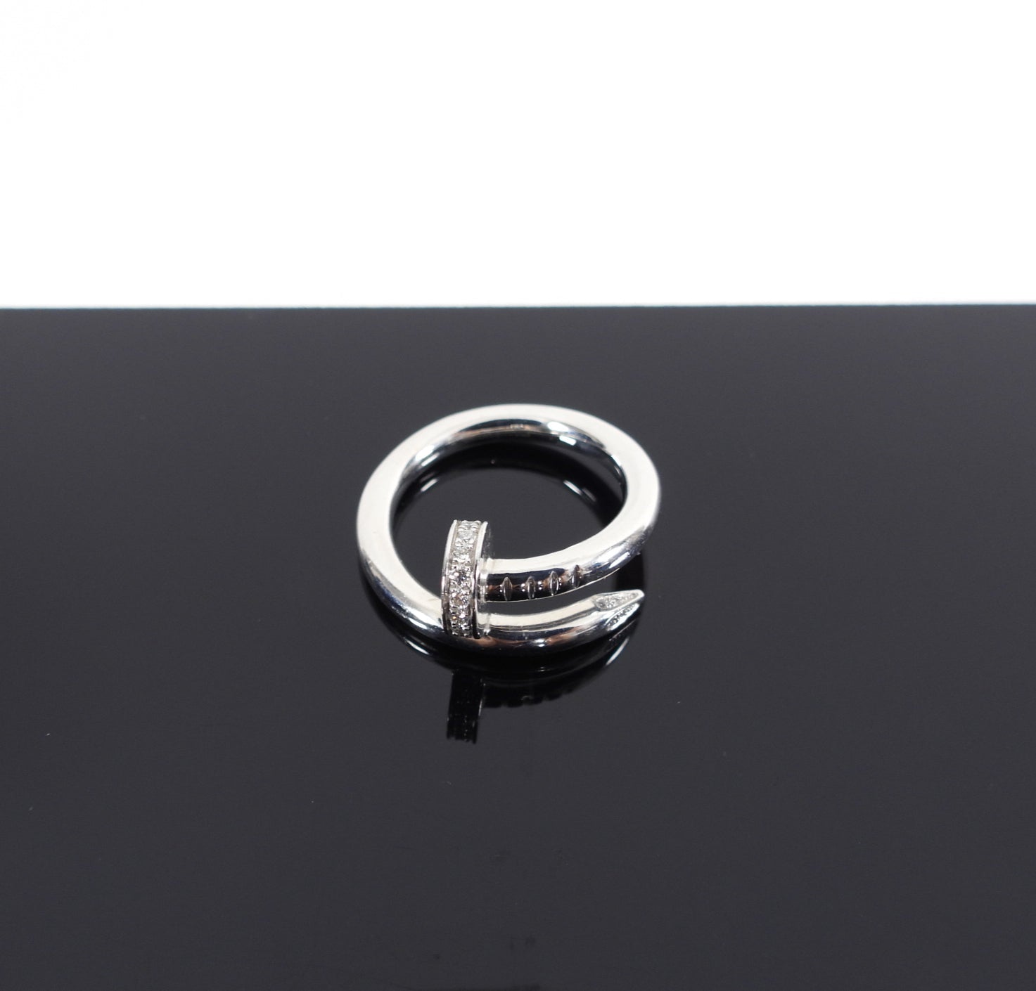Cartier Juste un Clou 18k White Gold Diamond Ring - 50 / 5-¼