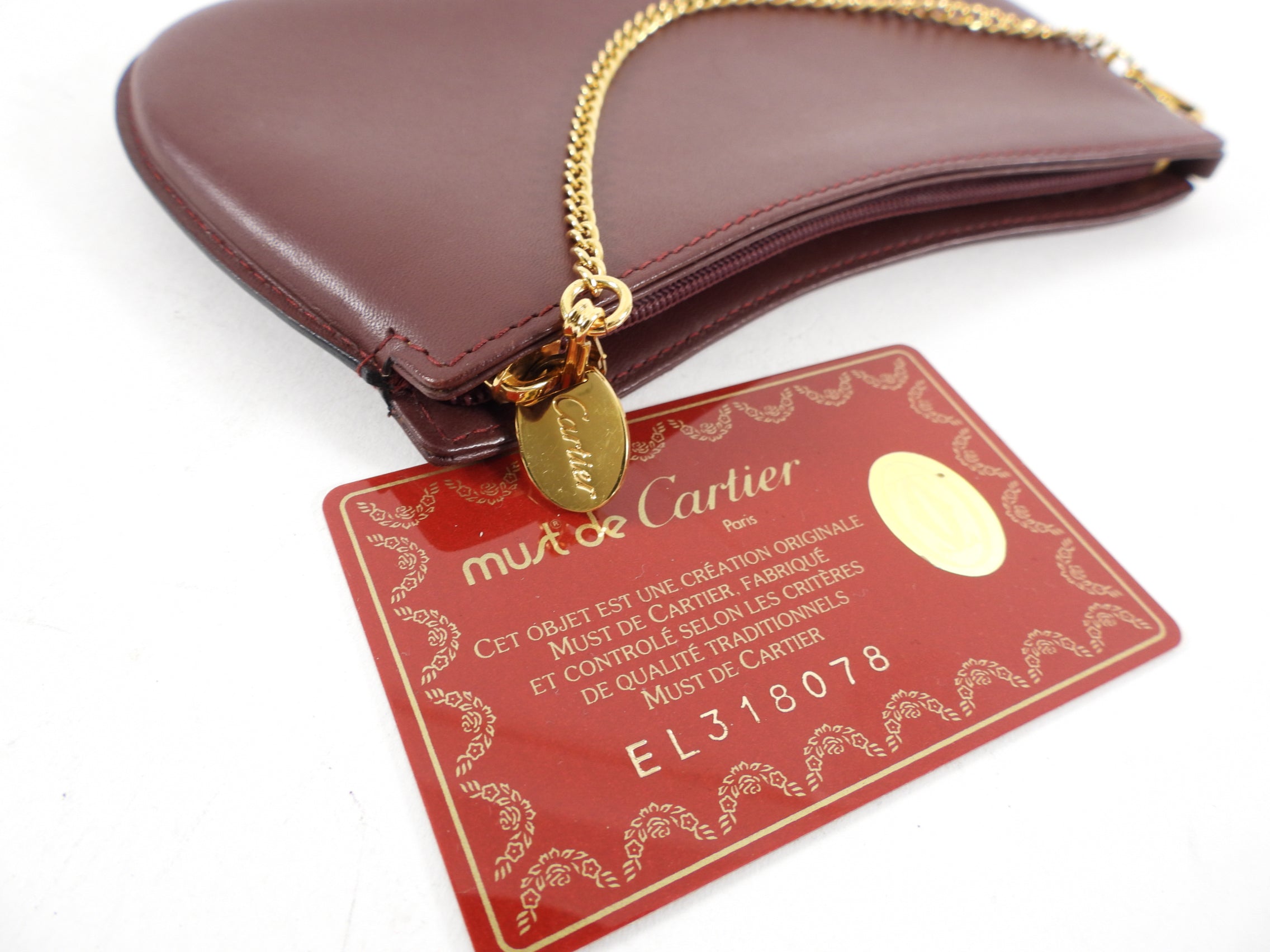 Must de Cartier Vintage 1980's Slim Coin Mini Purse