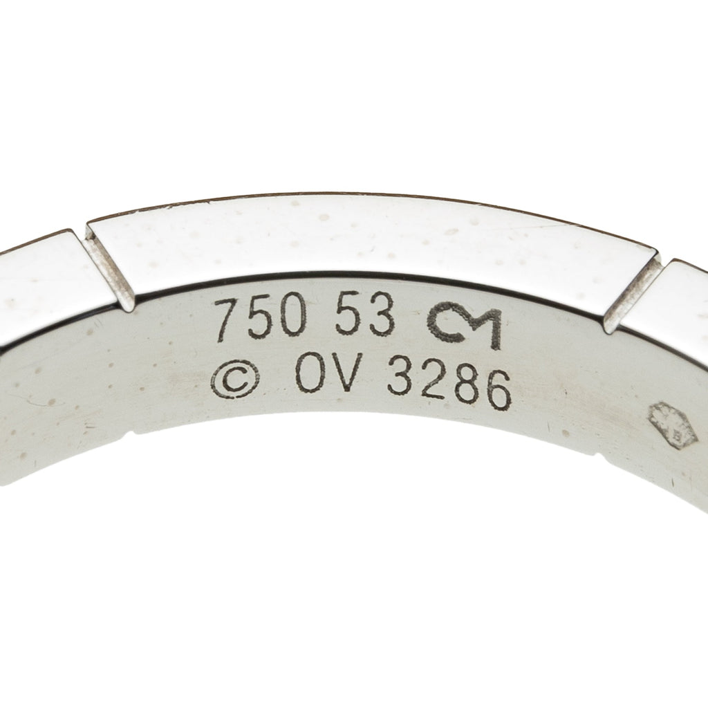 Cartier 18k White Gold Diamond Lanieres Band Ring - 53 / 6.5
