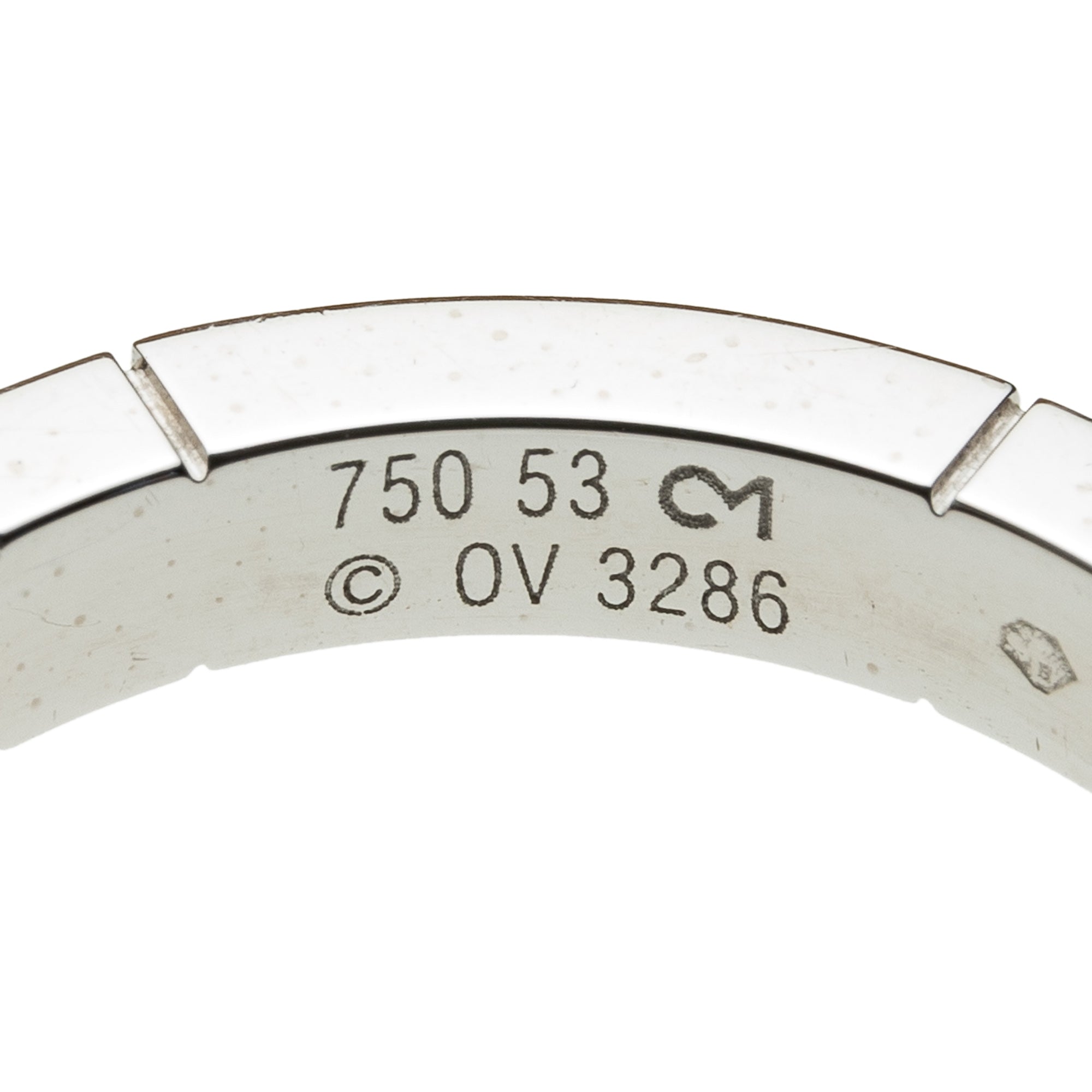 Cartier 18k White Gold Diamond Lanieres Band Ring - 53 / 6.5