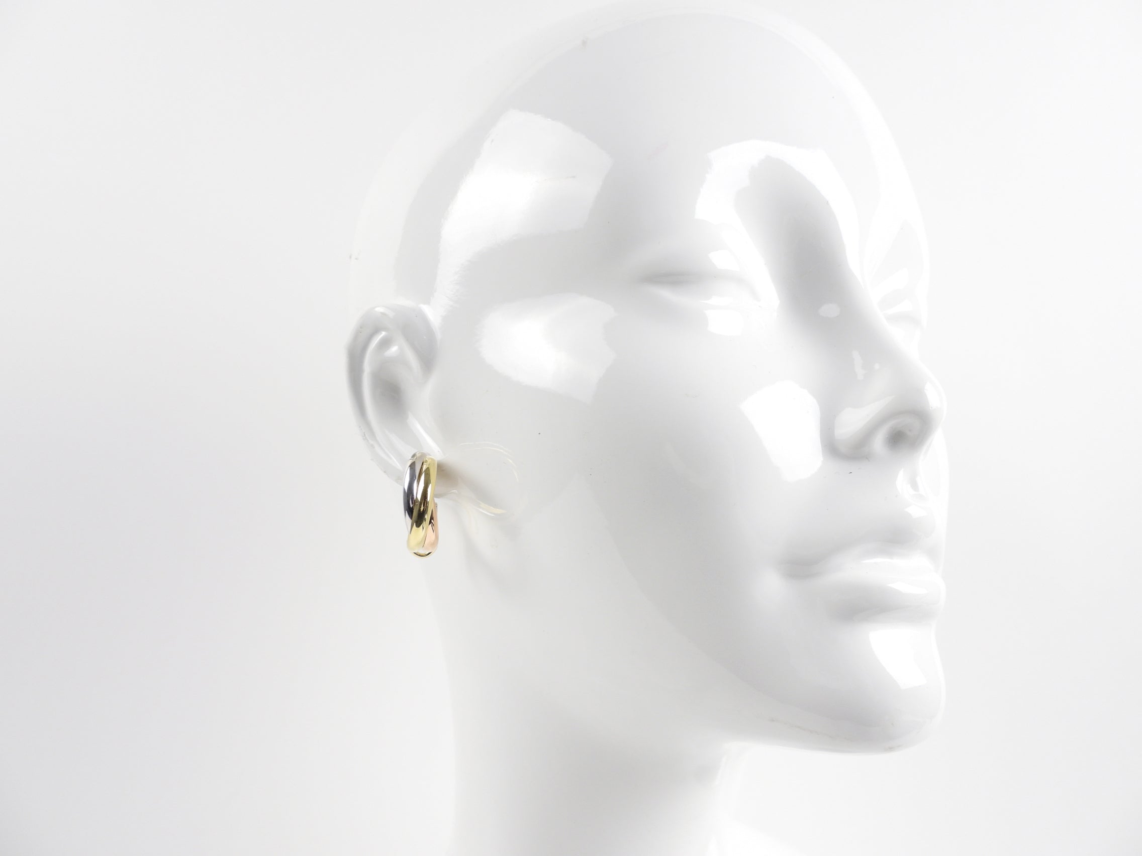 Cartier 18k Tri-Tone Gold Trinity XL Earrings