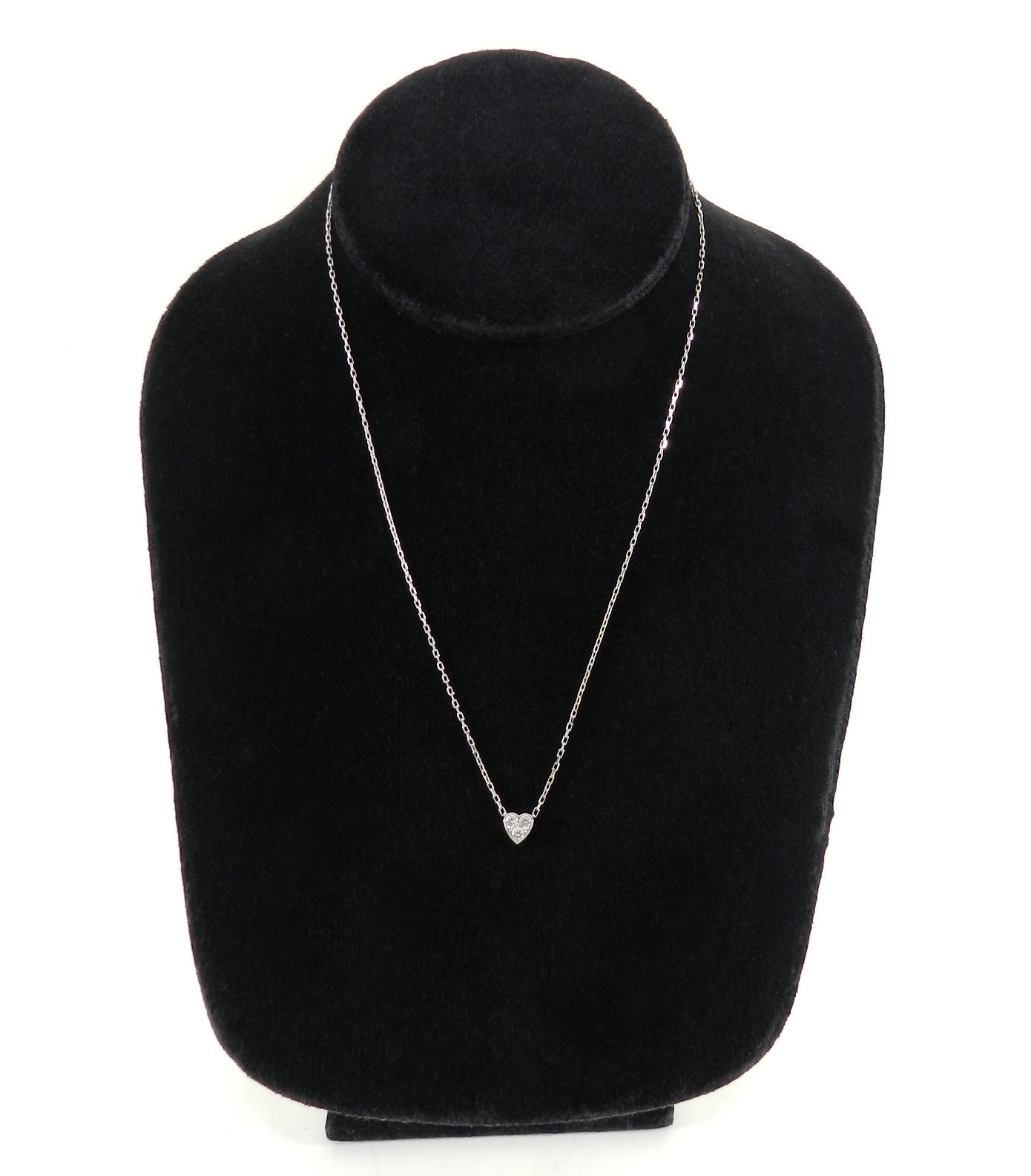Cartier Heart of Cartier Mini 18k White Gold Diamond Heart Necklace
