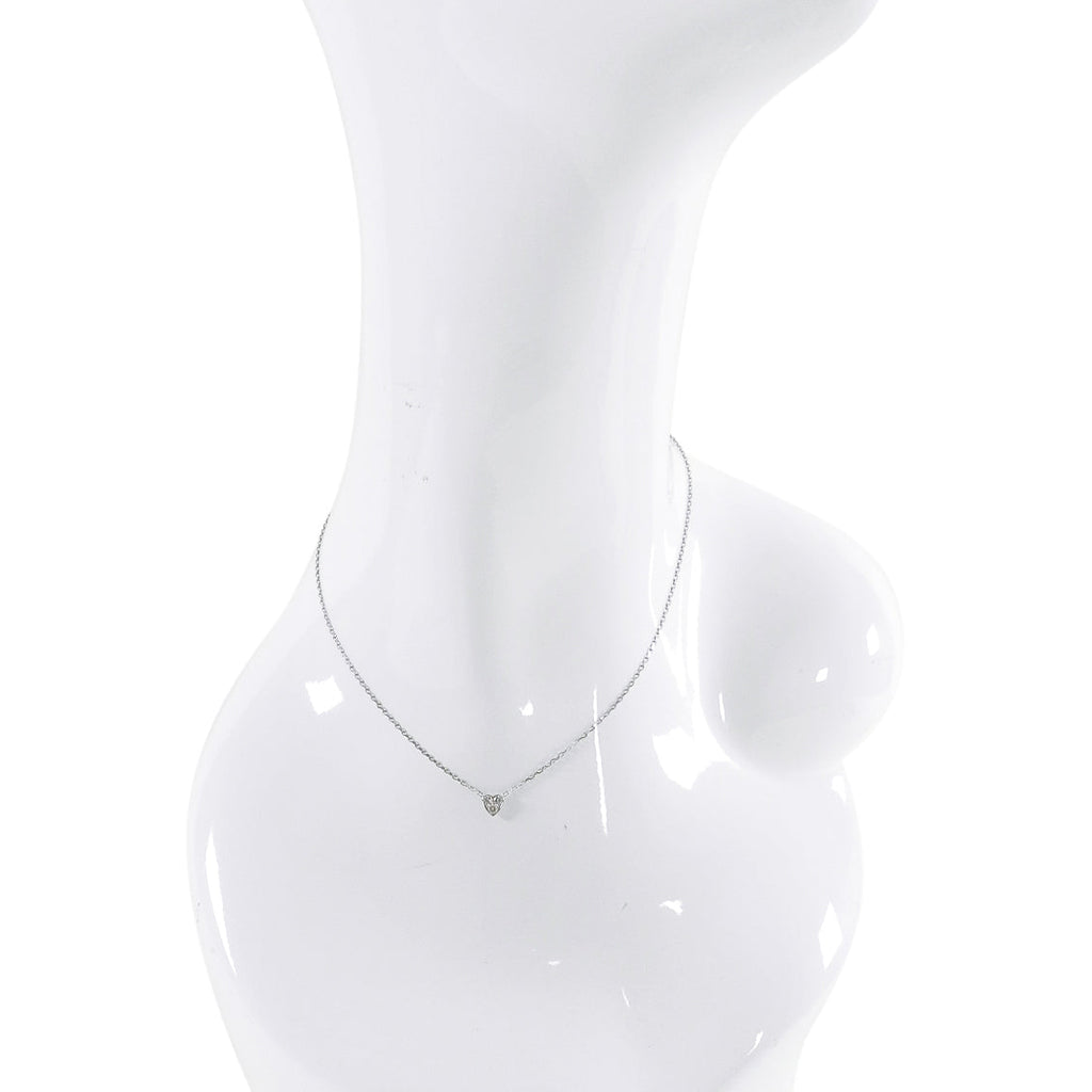 Cartier Heart of Cartier Mini 18k White Gold Diamond Heart Necklace