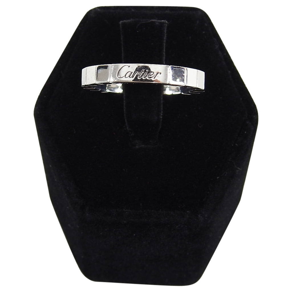 Cartier 18k White Gold Diamond Lanieres Band Ring - 53 / 6.5