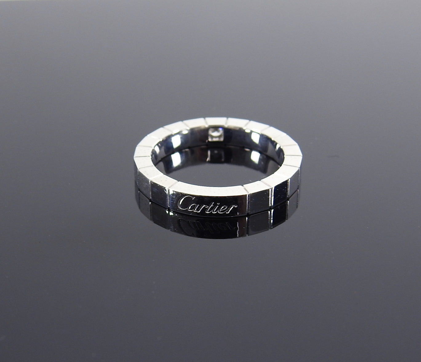 Cartier 18k White Gold Diamond Lanieres Band Ring - 53 / 6.5