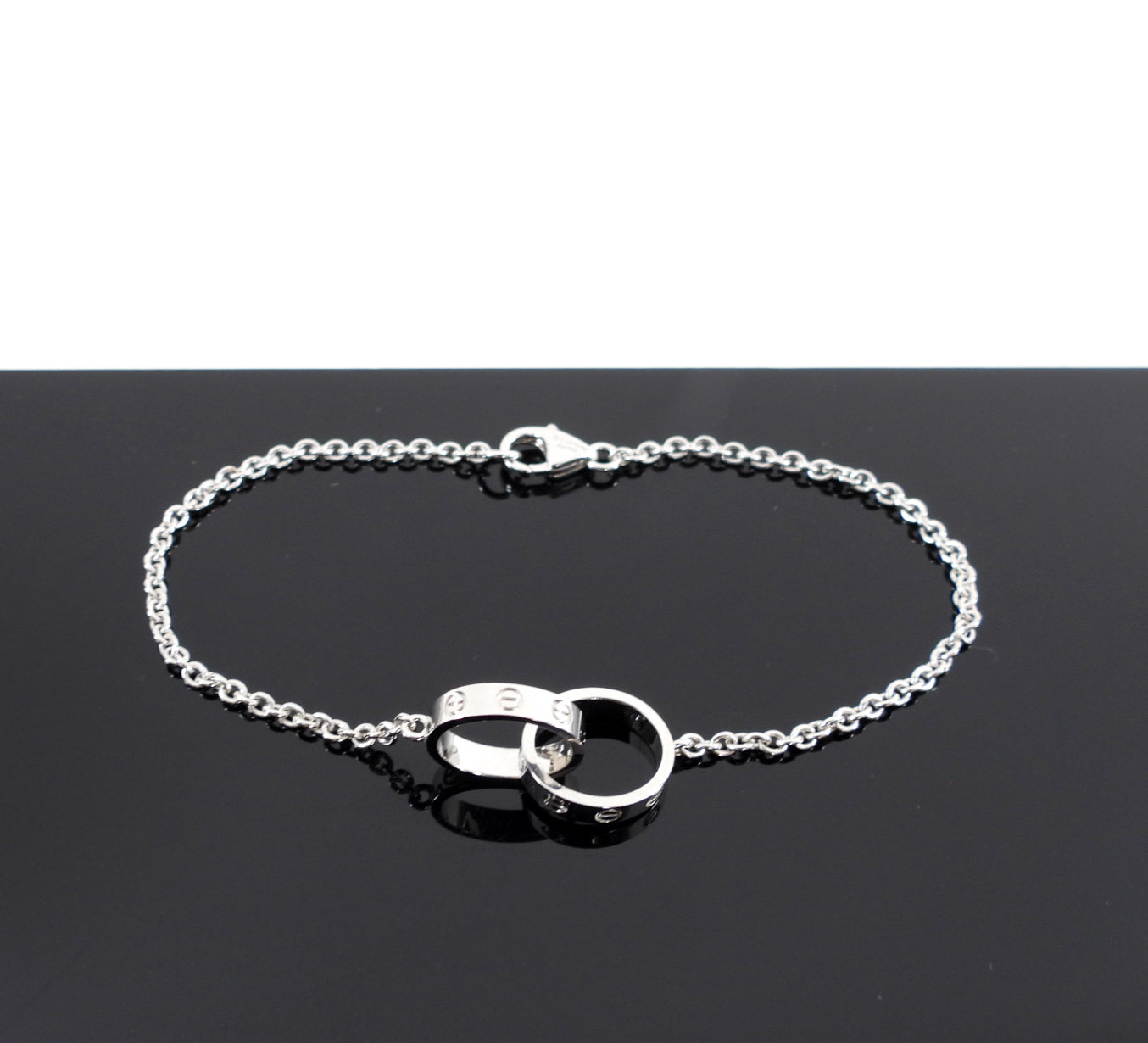 Cartier 18K White Gold Interlocking Love Bracelet - XS / S