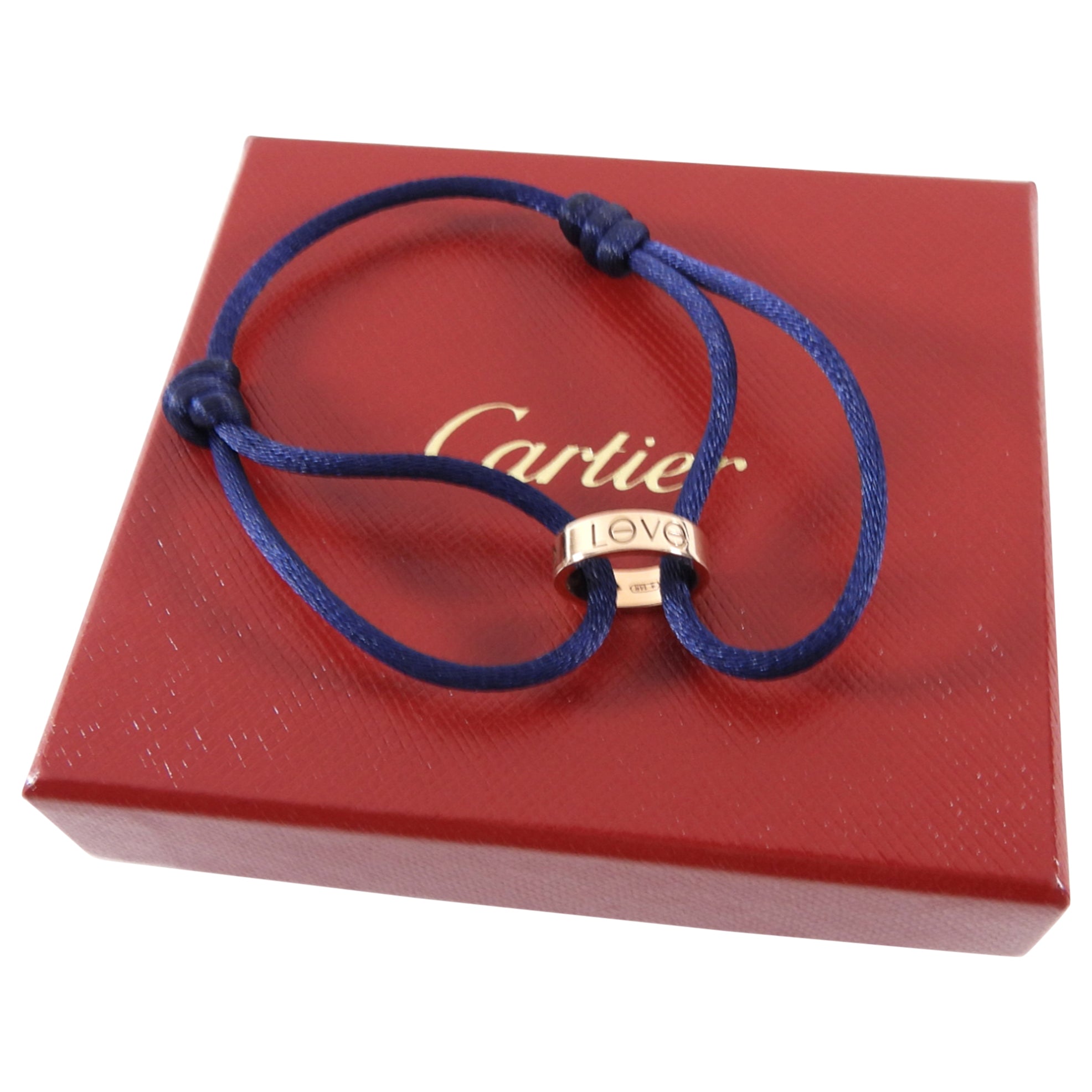 Cartier 18k Rose Gold Love Cord 1 Diamond Bracelet