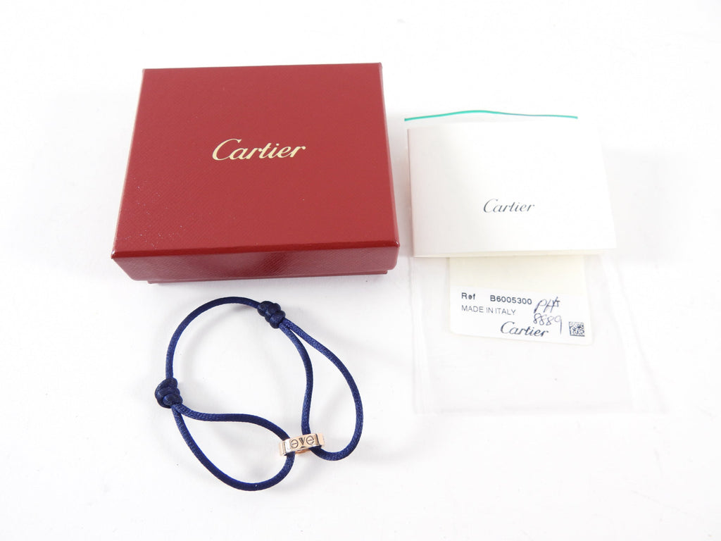 Cartier 18k Rose Gold Love Cord 1 Diamond Bracelet