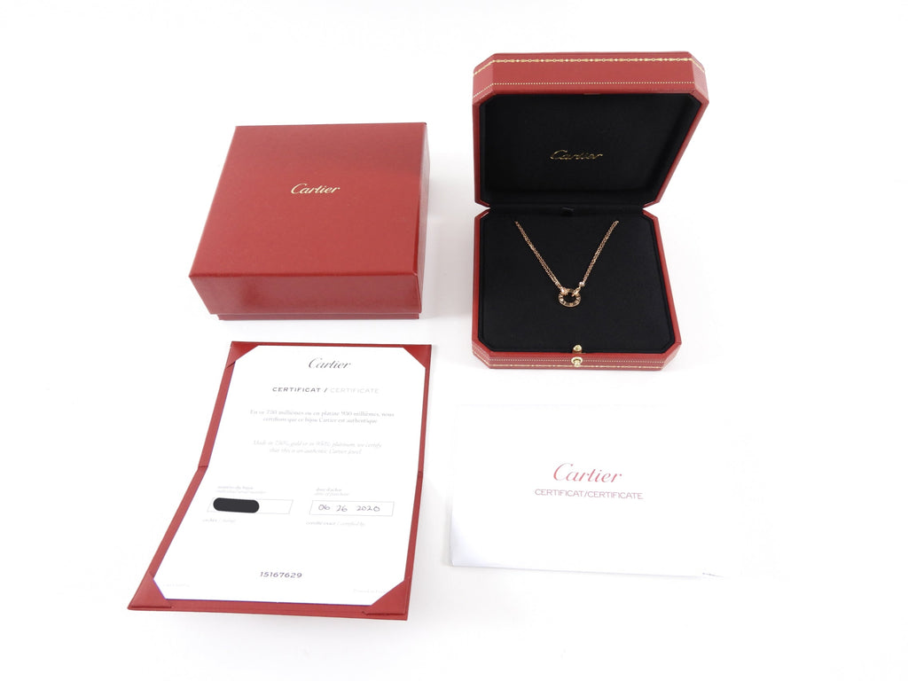Cartier 18k Rose Gold 2 Diamond Love Pendant Necklace