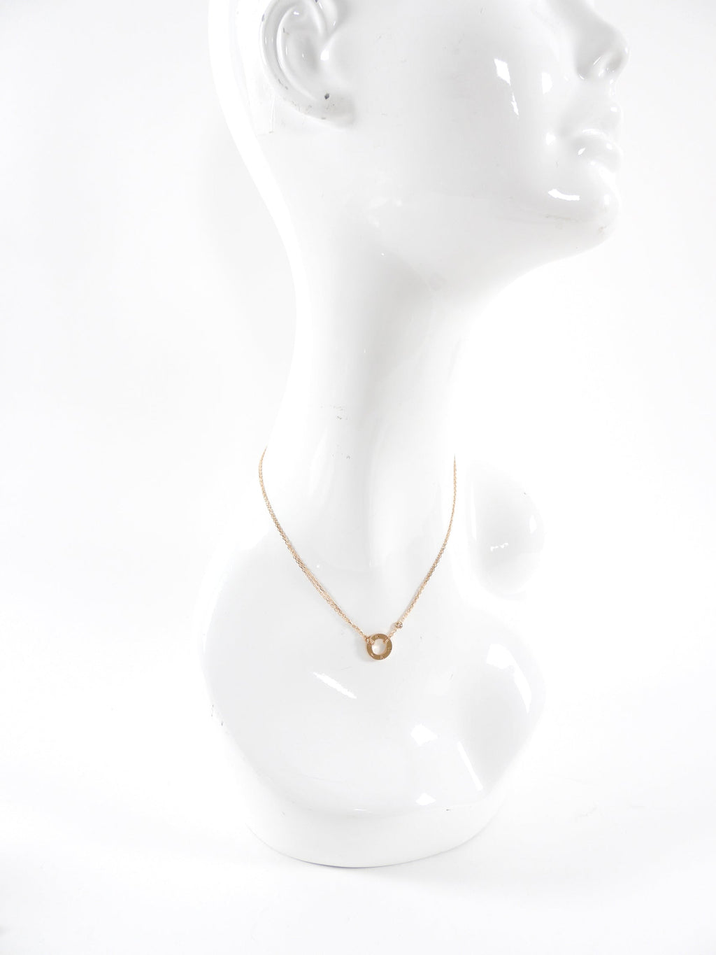 Cartier 18k Rose Gold 2 Diamond Love Pendant Necklace