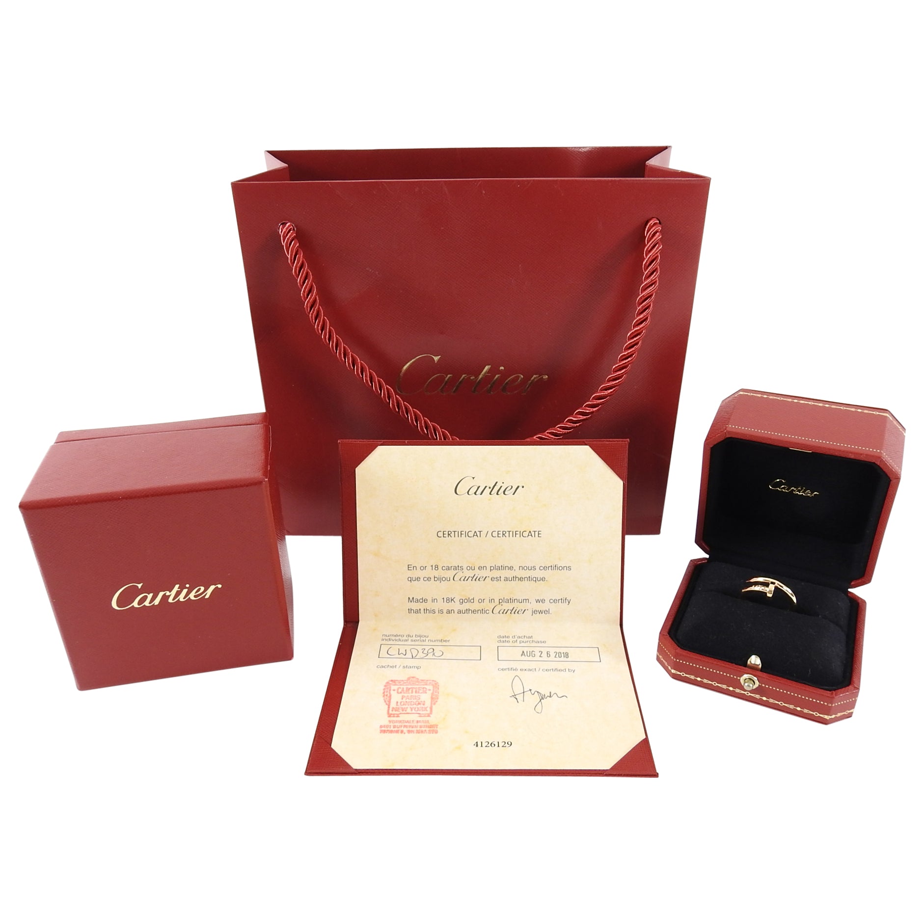Cartier 18k Rose Gold Juste un Clou Nail Ring - 52 / USA 6