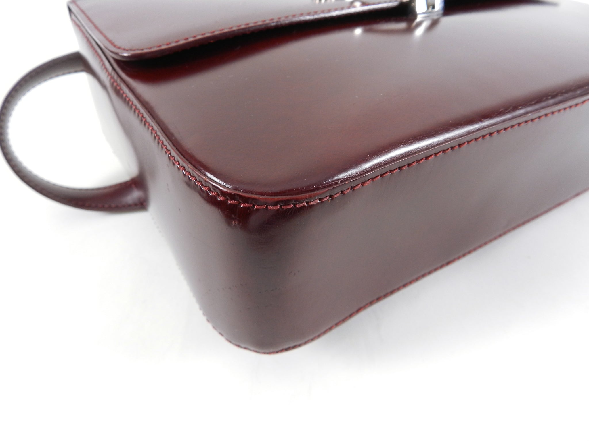 Cartier Panthere Burgundy Structured Shoulder Bag