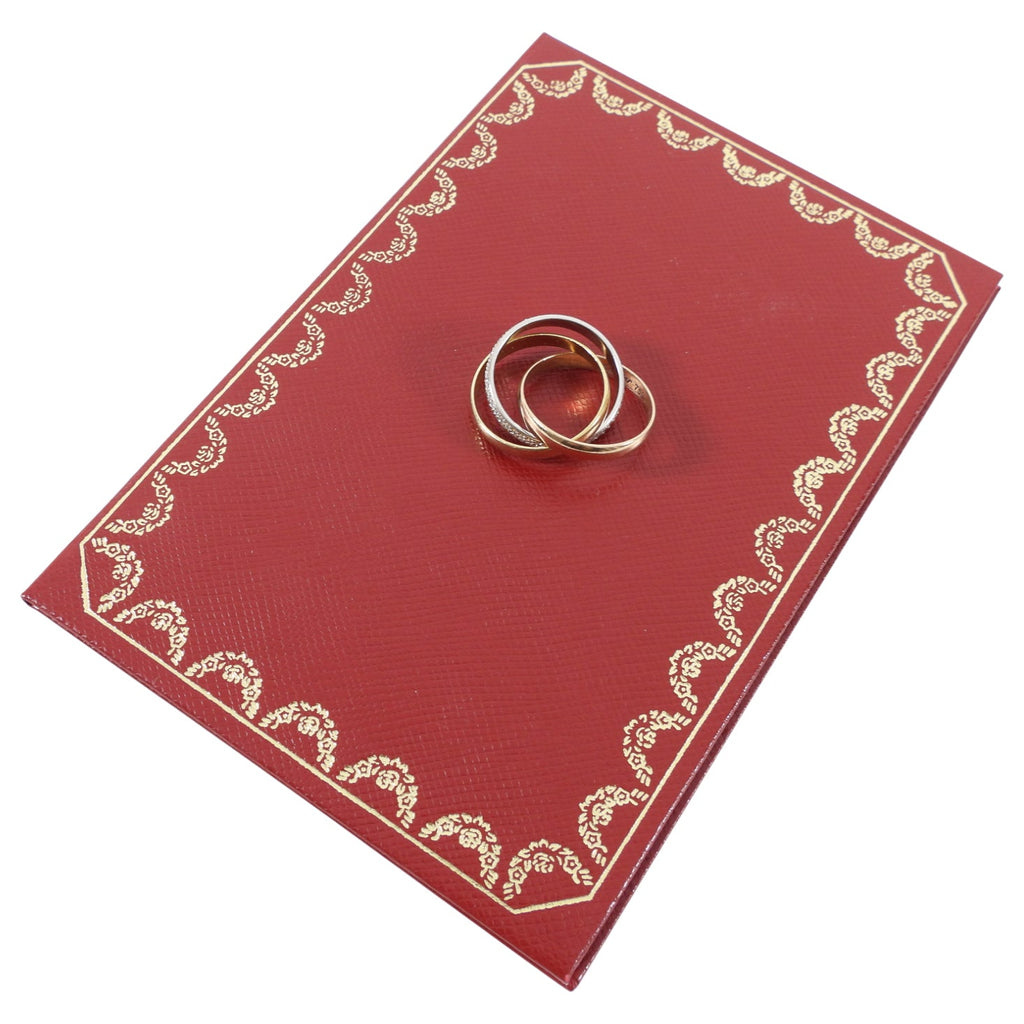 Cartier 18k Tri-Color Gold Diamond Small Model Trinity Ring