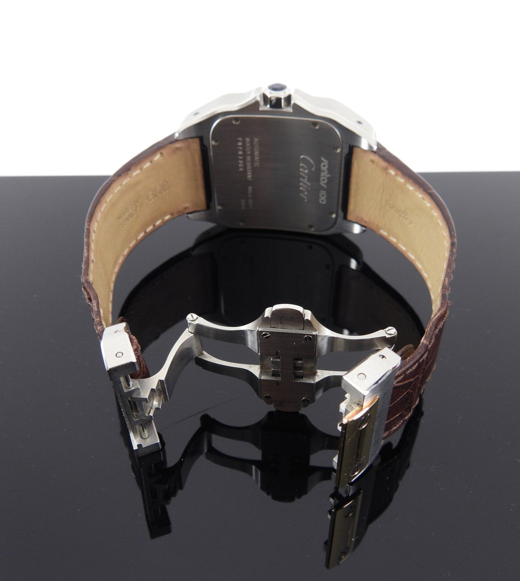 Cartier Santos 100 Automatic 38mm Exotic Band Wrist Watch