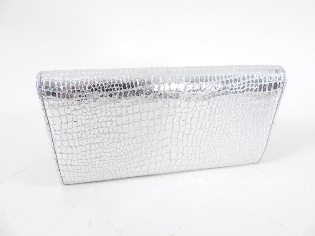 Cartier Vintage 2008 Silver Leather Continental Wallet