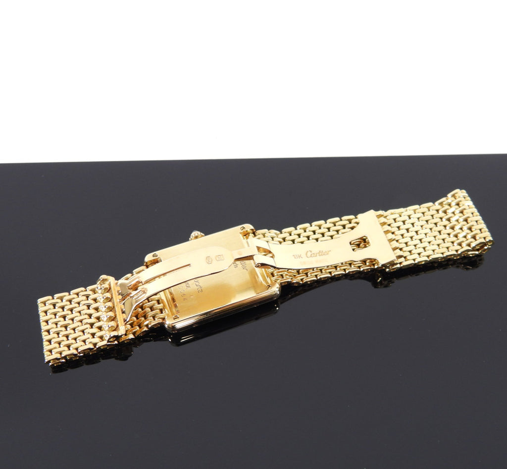 Cartier 18k Yellow Gold Tank Louis Grain de Riz Watch