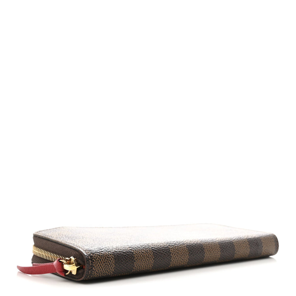 Damier Ebene Clemence Wallet Cherry