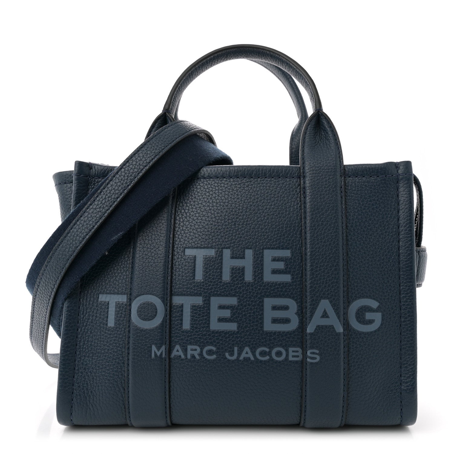 Grained Calfskin Small The Tote Bag Blue Sea