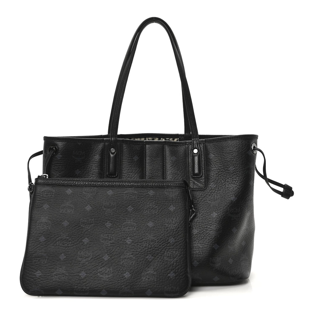 Visetos Medium Liz Reversible Shopper Tote Black