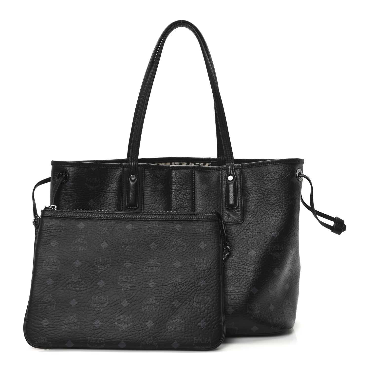 Visetos Medium Liz Reversible Shopper Tote Black